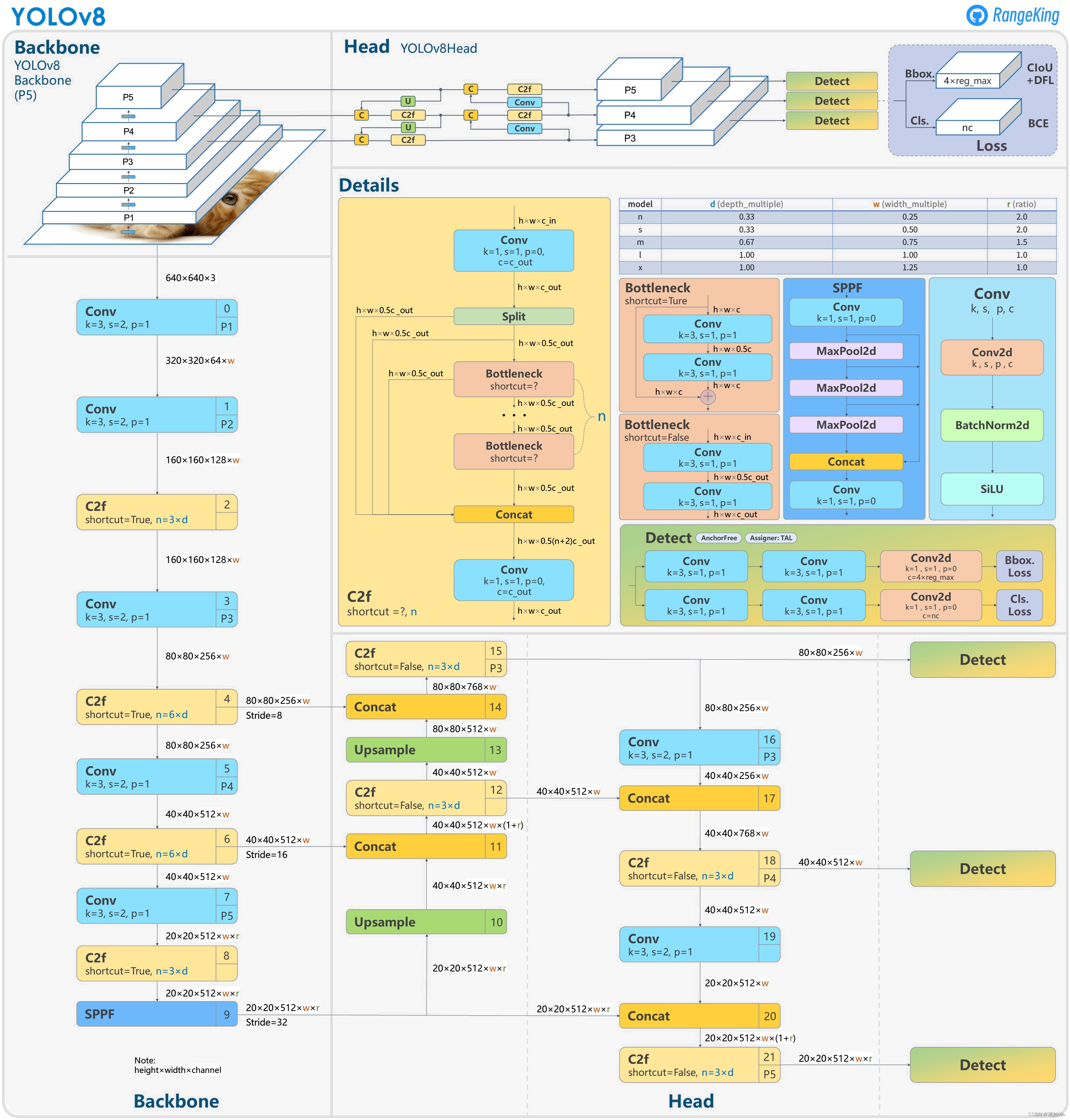 YOLOv8 アーキテクチャ